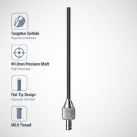 Sonde à pointe plate en carbure de tungstène SD1.0X30mm, filetage M2.5, pièce de rechange pour stylet de mesure d'indicateur de précision pour micromètre