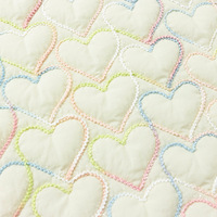 100% Polyester pongé thermique Quilting tissu broderie matelassé imperméable amour conception pour veste hiver manteau voiture doublure
