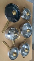Ensemble de casseroles et poêles en acier inoxydable colorées, batterie de cuisine Panelas