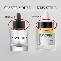 Bouteilles Compte-gouttes en Verre Givré Personnalisées de 30ml et 50ml, Forme Plate Ronde, en Blanc Mat et Noir pour Produits de Soin de la Peau