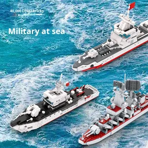 Nhỏ hạt tương thích khối xây dựng tàu quét mìn, chiến tranh thế giới II tàu chiến đấu tàu quân sự, thủy phi cơ tàu quét mìn - Product Image 2