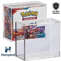 Boîte de protection en acrylique anti-poussière pour cartes de jeu Pokémon (PTCG) – Édition 25e anniversaire du Pokémon Center – Vitrine pour cartes à collectionner