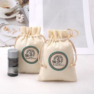 <span class=keywords><strong>Petit</strong></span> <span class=keywords><strong>sachet</strong></span> d'emballage de thé en coton lin <span class=keywords><strong>organza</strong></span> imprimé de logo personnalisé pochette à cordon de parfum de bijouterie - Product Image 3