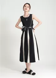 2022 Fashion Summer Crew Neck Sleeveless Strap <strong>Dress</strong> World-weary <strong>Funeral</strong> <strong>Dress</strong> Design Sense Coffee Break French Dress2017 - Product Image 3
