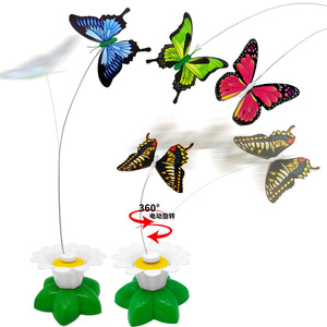 Automatic Rotating Butterfly Cat Toy Interactive Self Entertaining <b>Bite</b> Resistant Pet Plaything - Product Image 3