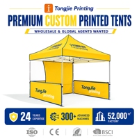 Tente publicitaire personnalisée en tissu Oxford imperméable de haute qualité, imprimée en couleur, 10x20, pour événements et promotions en plein air