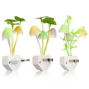 Bedside Atmosphere Lamp Home Illumination Decoration Plug Romantic Colorful Mushroom Cartoon Night Light