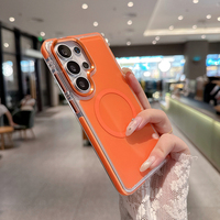 Nouveautés : Coque de téléphone magnétique sans fil anti-collision avec cadre métallique pour appareil photo, compatible Samsung S26 S25 Ultra A36 A57 A17 A26