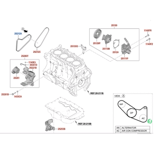 Kit de chaîne de <span class=keywords><strong>distribution</strong></span> et composants, <span class=keywords><strong>courroie</strong></span> trapézoïdale d'alternateur, durable et résistante à la rupture, 25212 2S000 <span class=keywords><strong>pour</strong></span> Hyundai Kia - Product Image 3
