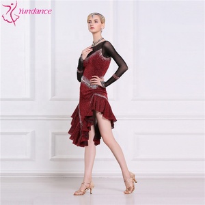 Vestido de competición de baile latino para competición, vestidos de baile latino, trajes de baile para competición - Product Image 5
