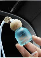 Diffuseur de voiture suspendu élégant LANJO en verre pour huiles essentielles, 8 ml, réglage de la brume réglable, évaporation naturelle, longue durée