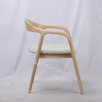 Chaises de salle à manger en bois nordique, siège confortable et moelleux, fauteuil en bois de caoutchouc naturel, chaise décontractée pour café, maison, restaurants, bars, hôtels