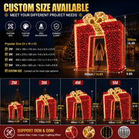Décoration de Boîte Cadeau LED Extérieure Commerciale, Grand Luminaire de Noël pour Centre Commercial