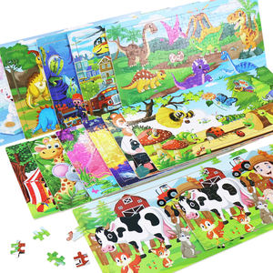Özel çocuk karikatür 120 adet ahşap bilmecenin hayvan eğitim öğrenme bulmaca kurulu oyuncaklar çocuklar için erkek kız - Product Image 6