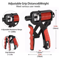 NJ 5-165 kg Appareil de musculation de la force de préhension réglable avec compteur, pour avant-bras, usage intensif, pour le renforcement musculaire
