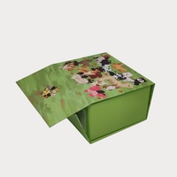 Boîtes en papier écologique personnalisé de 2mm d'épaisseur stratifié UV mat recyclé papier vert carton rigide pliable chaussettes pliantes en fourrure