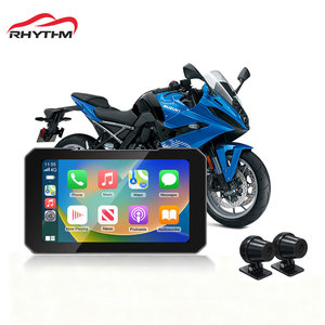 Rhythm 5 Inch Full HD Wireless Motorcycle Screen With CarPlay Android Auto IP67 Waterproof Dual Camera - Product Image 1