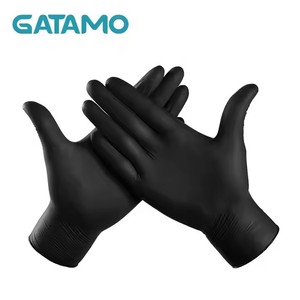 BG19 En455 4 mil boîte de sécurité robuste noir sans nitrile examen gants en nitrile jetables mélange sans poudre gants en nitrile - Product Image 2
