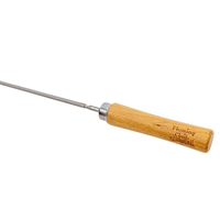 Boîtier d'engrenages rotatif en acier inoxydable pour barbecue au charbon de bois avec 12 brochettes de 5 mm, portable et antiadhésif pour grillades en extérieur