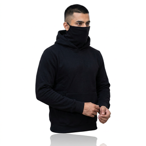 Pasamontañas de Moda para Hombre, Sudaderas Transpirables de Algodón Mezclado, Básicas con Tejido de Ganchillo Ajustable, Novedad para Invierno 2025 - Product Image 1