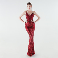 33739 #   Robe de soirée sirène ajustée à sequins style industriel lourd, nouvelle collection 2026 pour le commerce extérieur