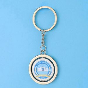 Double-sided Blank Logo 360 Rotating <b>Keychain</b> Custom Personalize Stainless Steel Rotating Laser Engraving Sublimation Key Chain - Product Image 5