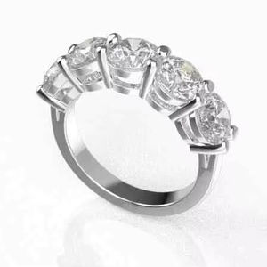 แหวนแต่งงานเพชร CZ ชุบทองคำขาว 18K คุณภาพสูงสุดสำหรับผู้หญิง ขายส่ง - Product Image 1