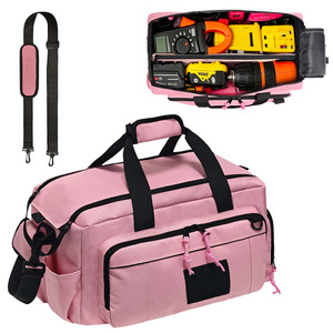 <b>Tool</b> <b>Bag</b> Multi Function <b>Tool</b> Duffle <b>Bag</b> 15-19 Pockets 200 Lb Capacity Removable Strap Pink - Product Image 1