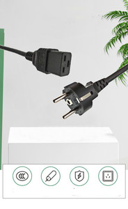 Cable de alimentación estándar estadounidense C19 NEMA 5-20P, calibre 12, 20A, cable de extensión de alta resistencia para rack de servidor, cable certificado PDU de 6 pies - Product Image 5