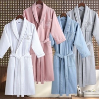Peignoir d'hôtel cinq étoiles, exclusif pour salon de beauté, pour hommes, femmes et couples, 100% coton, absorbant, séchage rapide, longue robe de chambre, vêtement de nuit