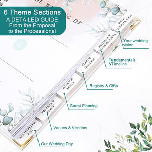 Agenda de Boda Personalizada con Tapa Dura de Papel Dorado Ecológico, Formato A5, Espiral, con Impresión Personalizada - Product Image 3