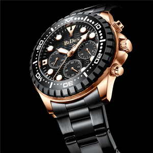 Reloj de Oro de Lujo para Hombre, Marca Superior BIDEN, Resistente al Agua 3ATM, Clásico Dorado Azul 0239-1, Reloj de Pulsera Casual de Negocios para Hombre, Regalos para Hombre - Product Image 5