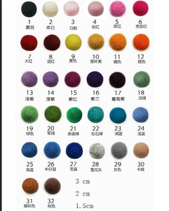 2cm 10pcs Boule Diy <span class=keywords><strong>Laine</strong></span> Feutre Mini Guirlande Boule Ronde <span class=keywords><strong>Couronne</strong></span> pour Noël Fête Vacances - Product Image 6