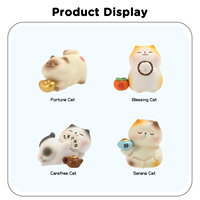 Porte-encens en forme de chat, figurine mignonne en résine, chaton, porte-encens, ornement de bureau, décoration orientale pour la maison, cadeaux
