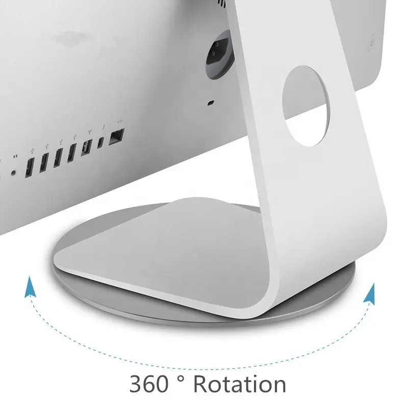 Monitor Berdiri untuk iMac All InOnePC, Monitor Putar 360 Derajat Baja Aluminium Aloi