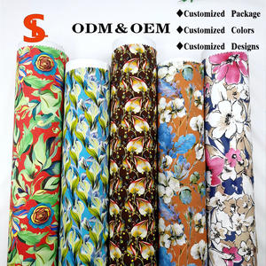 Tissu popeline peigné imprimé feuille d'or noir, best-seller, respirant, résistant au rétrécissement, léger, pour vêtements de femmes et de filles - Product Image 1