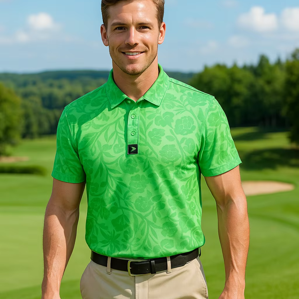 Custom Logo Summer Short Sleeve Mens Golf Polo Tennis Shirts 87.3% Polyester 12.7% Spandex Dry Fit Soft Sports Shirts Printed