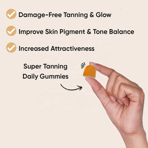 Custom Vegan Sun/UV Activated Tanning Gummies Vitamin C Zinc Skin Tanning <strong>Supplement</strong> With Vitamins For Women - Product Image 5