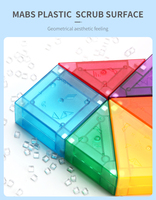 STEM Education, 61 Uds., bloques de construcción magnéticos para niños, azulejos magnéticos, Tangram de plástico, material didáctico escolar, juguetes de rompecabezas Tangram