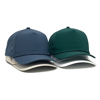 Casquette de baseball perforée à 5 panneaux, découpée au laser, imperméable, de haute qualité, pour l'extérieur, avec logo personnalisé, conception OEM, vente en gros