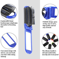 Logo personnalisé brosse à cheveux pliable brosse de poche pliable avec miroir taille de poche compacte voyage voiture sac de sport sac à main casier