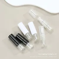 Botol Sampel Kaca Transparan 1ml Portabel, Botol Isi Ulang Parfum Mini Tipe Tekan dan Botol Penetes untuk Krim Mata