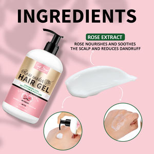 Gel de coiffure à l'extrait de rose de marque privée de 400ml <span class=keywords><strong>pour</strong></span> <span class=keywords><strong>cheveux</strong></span> bouclés crème de traitement parfumée <span class=keywords><strong>pour</strong></span> les femmes - Product Image 2