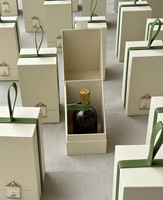 Boîte de voyage de luxe en cuir pour parfum et huiles essentielles, étui à rabat pour flacon de parfum, emballage en papier pour cadeaux promotionnels