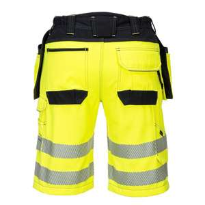 PORTWEST - PW343YBR38 PW3 Funda de alta visibilidad pantalones cortos amarillos/negros-EAN 5036108315062 ROPA DE TRABAJO DE LA HI-VIS - Product Image 2
