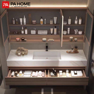 PA Hotel mobili Smart Led specchio marmo controsoffitto lavaggio <span class=keywords><strong>bagno</strong></span> vanità con lavandino - Product Image 2