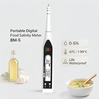 Ensemble de capteurs de qualité de l'eau BingM portables en plastique étanche haute précision ATC 0,01 pH, comprenant une sonde pH, un contrôleur ORP et un contrôleur EC