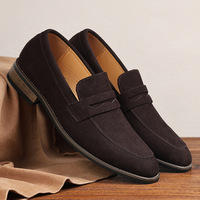 Mocassins en daim pour hommes, chaussures habillées classiques à enfiler, confortables pour le quotidien et les occasions formelles