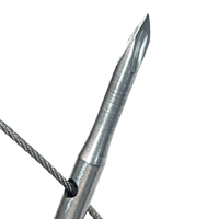 Perche à harpon en fibre de carbone de 290 cm (9 pieds) pour la pêche sous-marine, la plongée et la chasse au harpon hawaïen, avec embout coulissant