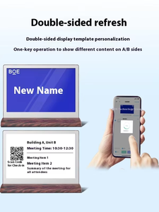 BOE mürekkep ekran elektronik duvara monte çift taraflı ekran işareti çok renkli konferans odası adı kartı/numara tabela - Product Image 5